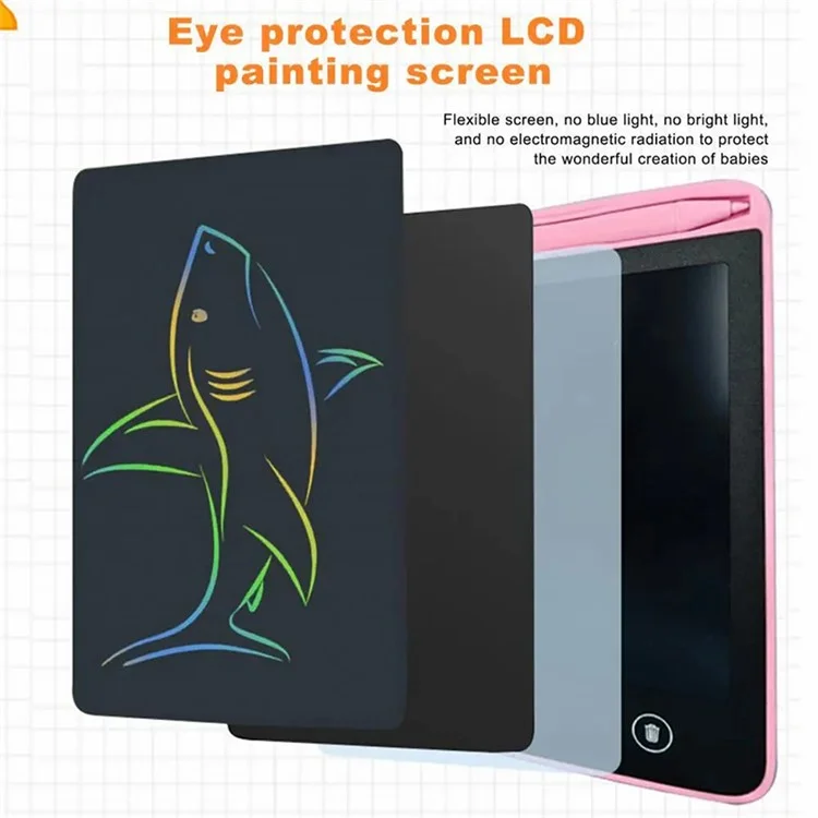 JX-6.5 Eye Care 6.5-Inch LCD Colorful Line Writing Tablet Toddler Toy Doodle Board - Pink