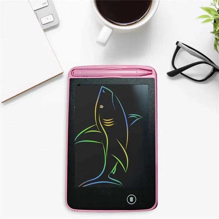 JX-6.5 Eye Care 6.5-Inch LCD Colorful Line Writing Tablet Toddler Toy Doodle Board - Pink