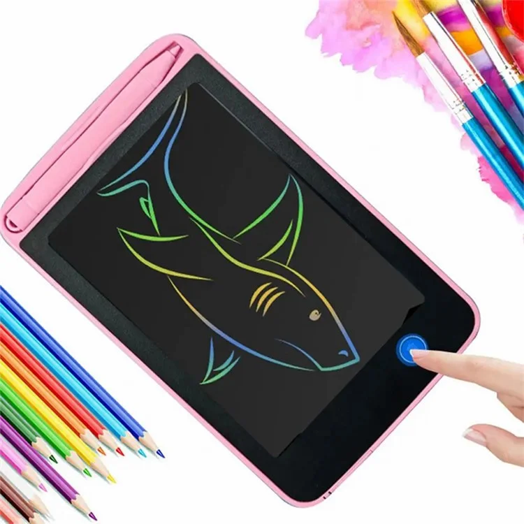 JX-6.5 Eye Care 6.5-Inch LCD Colorful Line Writing Tablet Toddler Toy Doodle Board - Pink