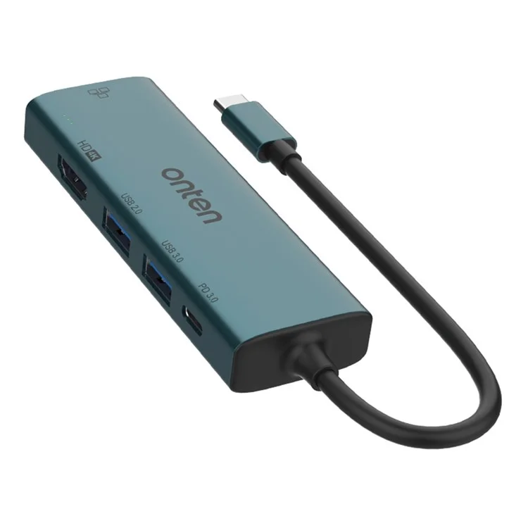 Onten UC122 5-в-1 USB-C Hub Multipt Adapter USB-C до USB3.0 +USB2.0 Адаптер Карт.