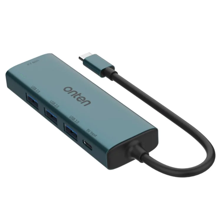 ONTEN UC119 5-en-1 USB-C vers USB3.0 + 3xUSB2.0 + Adaptateur d'entrée USB-C Concentrateur USB