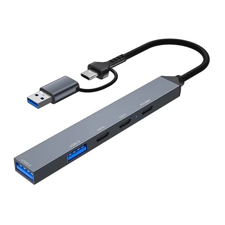 ADS-809D USB+Type-C Adaptateur Hub Multi-Port pour Transfert de Données USB + Chargement PD 100W