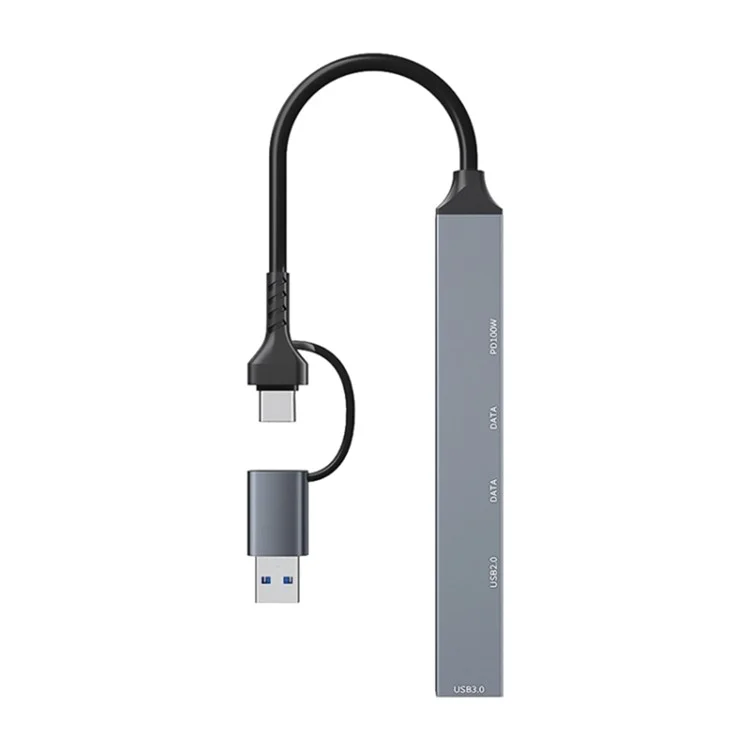 ADS-809D USB+Type-C Adaptateur Hub Multi-Port pour Transfert de Données USB + Chargement PD 100W