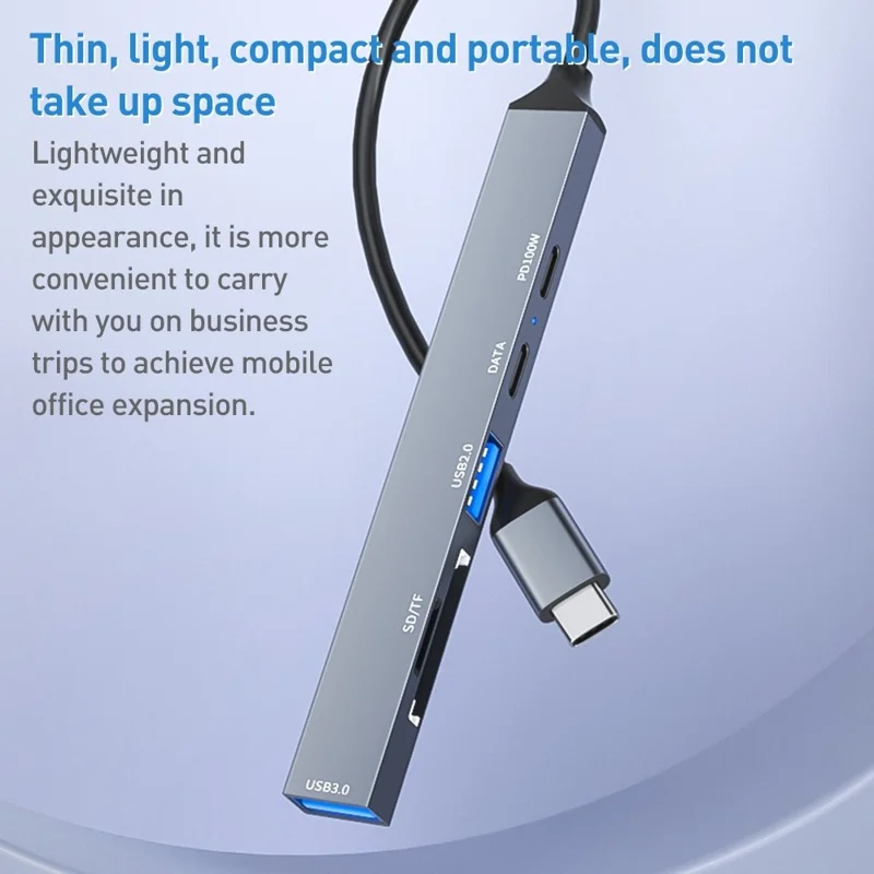 ADS-807 Multi-port-hub-typ-c-adapter an PD 100W Lade-usb-daten-lesekarten-slots