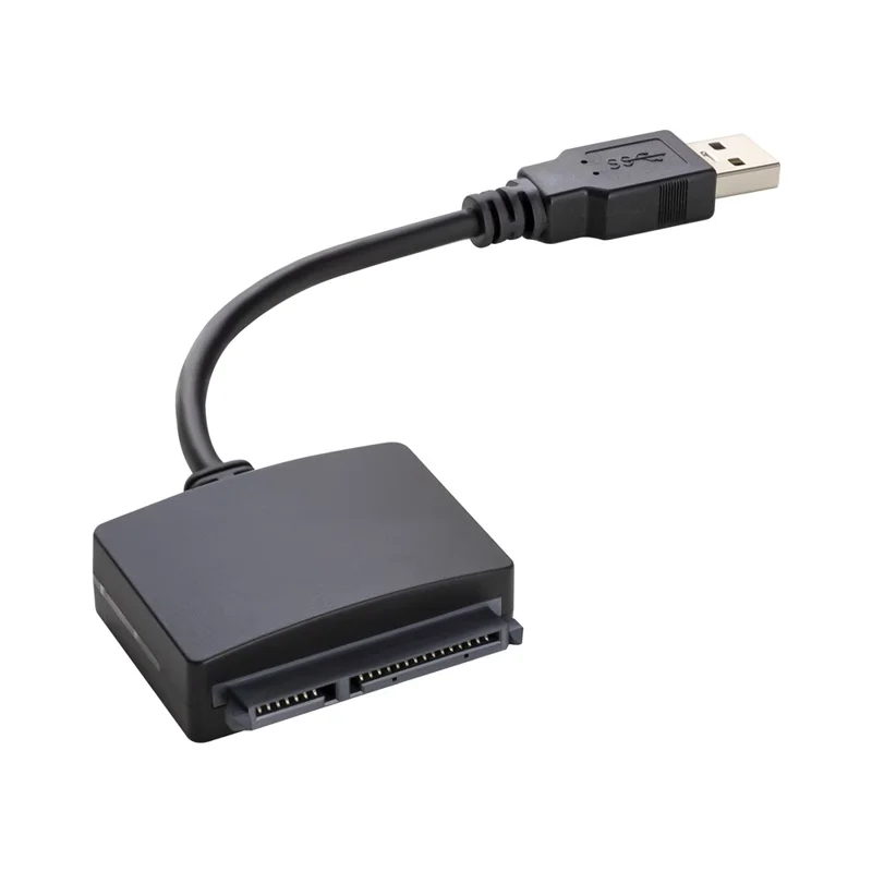 Schwarzes ABS-Kunststoff-SATA-auf-USB-3.0-Adapterkabel für 2,5-Zoll-Festplatte SSD-Datentransfer