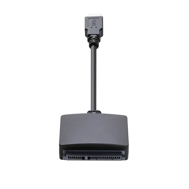 Schwarzes ABS-Kunststoff-SATA-auf-USB-3.0-Adapterkabel für 2,5-Zoll-Festplatte SSD-Datentransfer