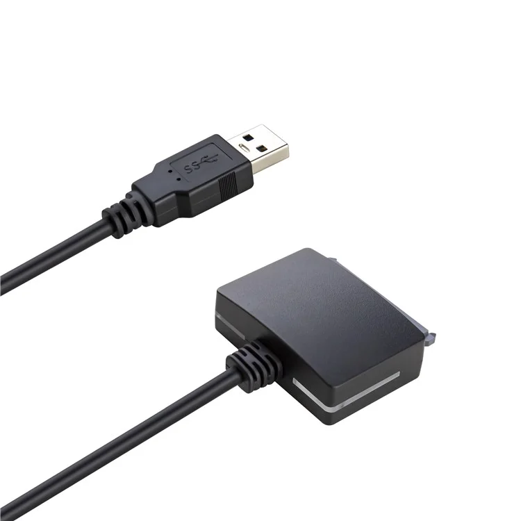 Schwarzes ABS-Kunststoff-SATA-auf-USB-3.0-Adapterkabel für 2,5-Zoll-Festplatte SSD-Datentransfer