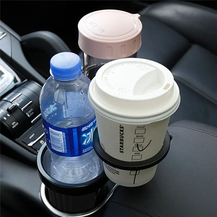 Suporte Para Copos de Rotação Do Carro ABS+Organizador de Garrafa de Aço Inoxidável Para Condução Conveniente