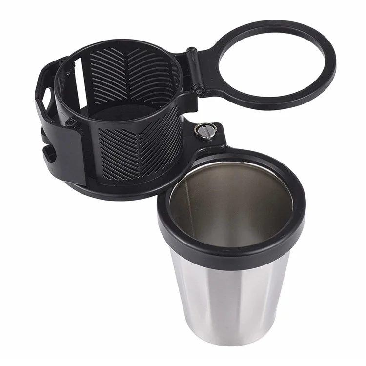Suporte de Copo para Veículo com Rotação de 360°, Preservação de Calor 3 em 1 e Suporte Dobrável para Celular