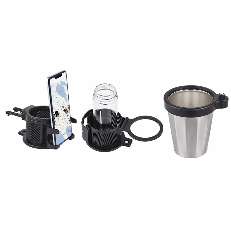 Suporte de Copo para Veículo com Rotação de 360°, Preservação de Calor 3 em 1 e Suporte Dobrável para Celular