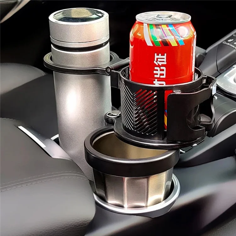 Suporte de Copo para Veículo com Rotação de 360°, Preservação de Calor 3 em 1 e Suporte Dobrável para Celular