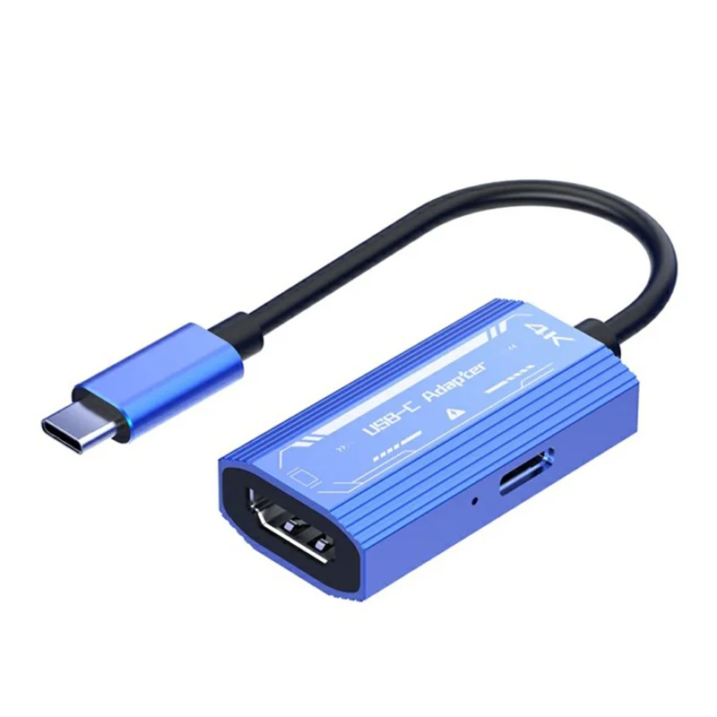 V278 4K 60Hz Type-C to HDMI + Type-C Video Adapter Aluminum Alloy Converter