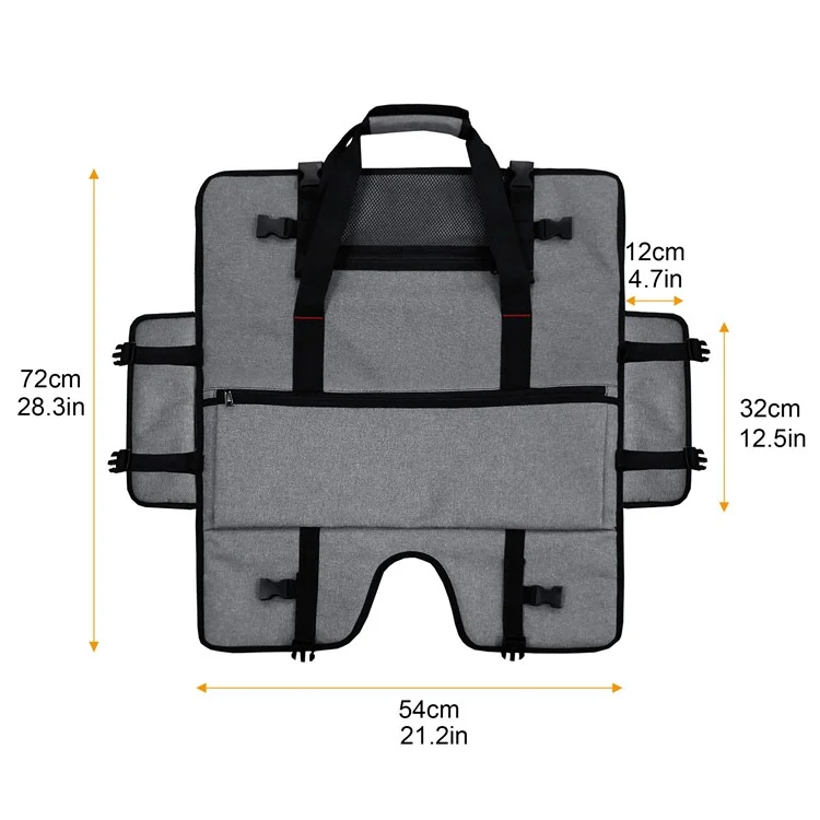 Protective Monitor Bag With Velvet Lining Travel Carrying Case for 24" LCD Screens and Monitors - Black