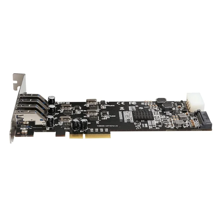TXI058 Desktop Computer 4 USB3.0 PCI Express Card Adapter 4x5G PCI-E to USB3.0 Expansion Card