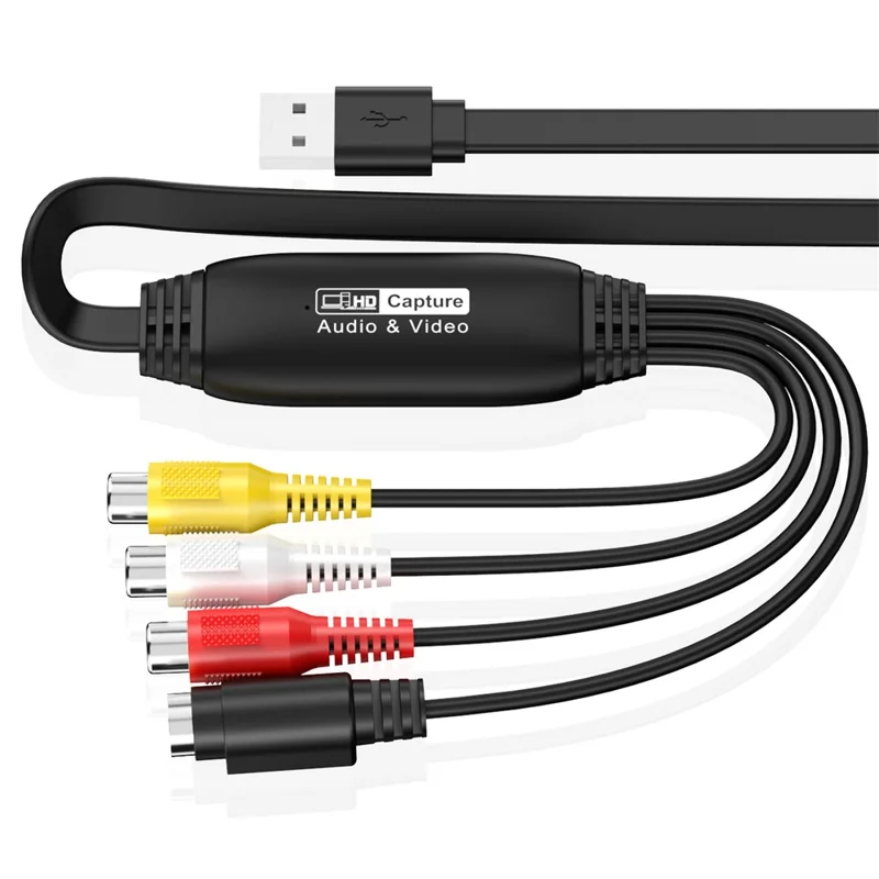 HW-1406 USB to 4 Channel RCA Converter HD Video Audio Capture Card Cable