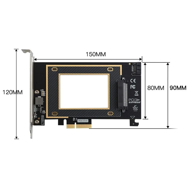 TXB124 SFF8639 SSD Solid State Drive Conversion Card PCIE X4 to U.2 Adapter Card