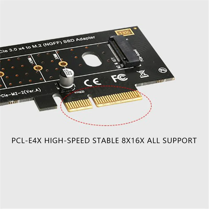 TXB043 M KEY NGFF SSD Adapter Card NVME M.2 to PIC-E 3.0 X4 High Speed Expansion Card