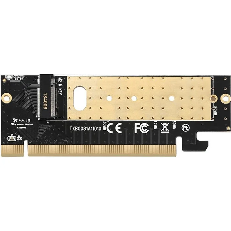 TXB008 Pcl-Express X16 SSD Adapter Card M.2 to PCIE3.0 Computer Expansion Card without Heat Sink