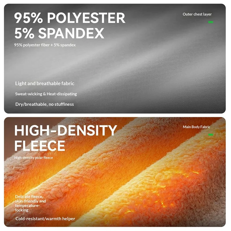 ROCKBROS 15400008 TLWY002 15400008001 Sudadera deportiva de felpa cortavientos con cremallera, sudadera con capucha con bolsillo oculto de malla - Gris claro / S