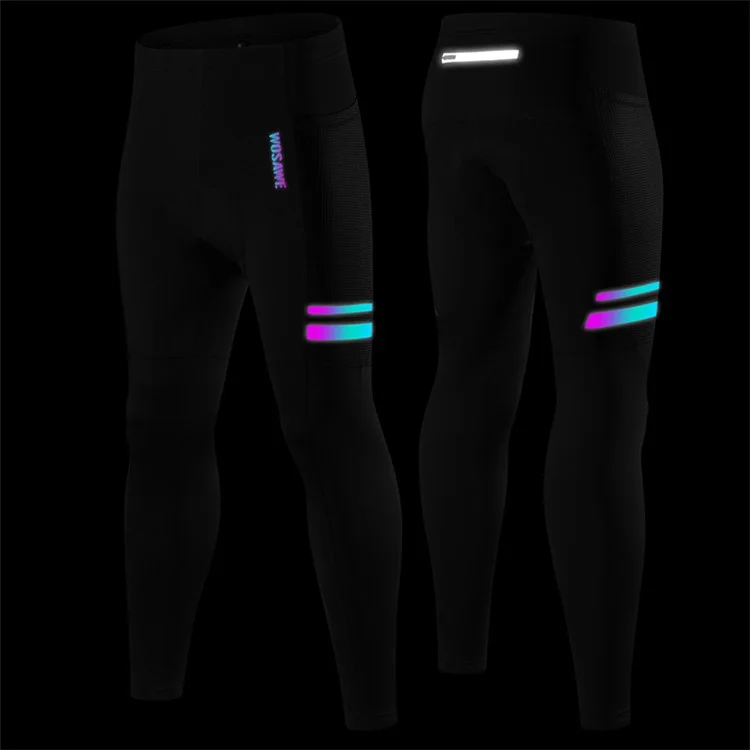 WOSAWE BH148 Pantaloni termici da ciclismo invernali da uomo Pantaloni antivento a gamba lunga con imbottitura in gel 5D - M (AS) / S (EU)
