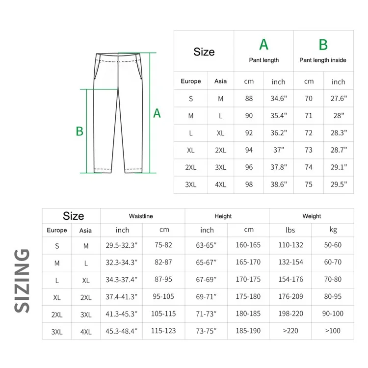 WOSAWE BH148 Pantaloni termici da ciclismo invernali da uomo Pantaloni antivento a gamba lunga con imbottitura in gel 5D - M (AS) / S (EU)