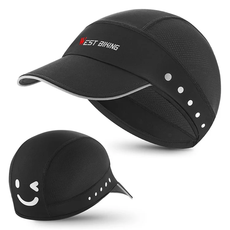 WEST BIKING YP0201426 Breathable Ice Silk Summer Hat Outdoor Cycling Helmet Liner Cap - Black