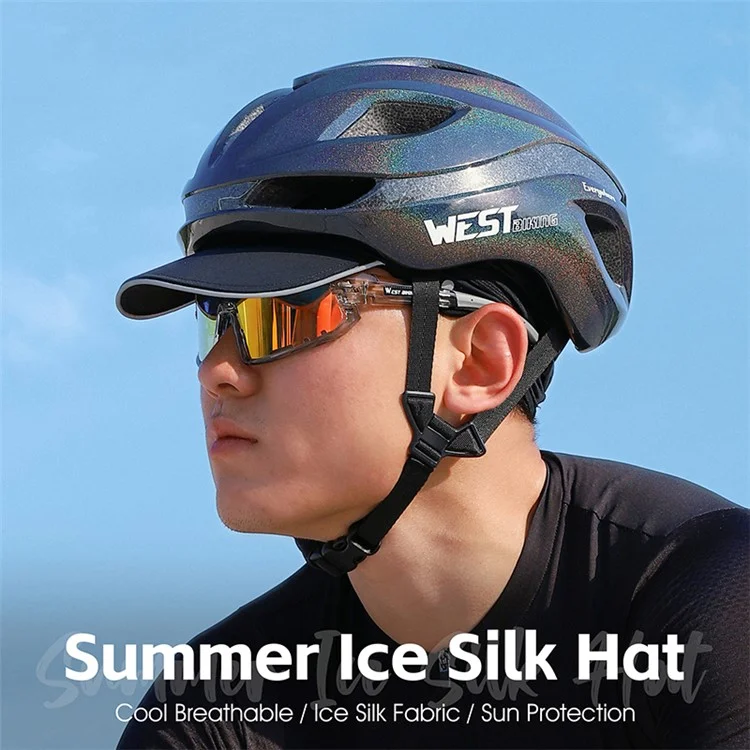 WEST BIKING YP0201426 Breathable Ice Silk Summer Hat Outdoor Cycling Helmet Liner Cap - Black