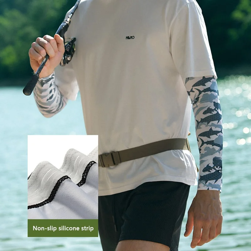 Manches de pêche d'été GOLOVEJOY HB20 Outdoor - Protection UV - Gris / L
