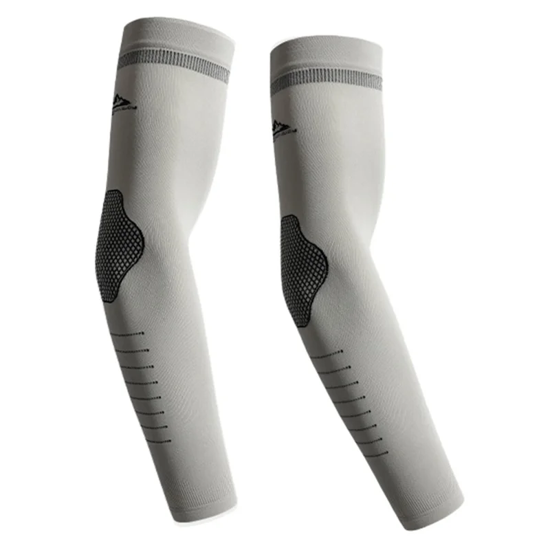 GOLOVEJOY HB39 1 Pair Summer Cycling Cooling Sleeves Sunscreen UV Protection Arm Sleeves - Grey