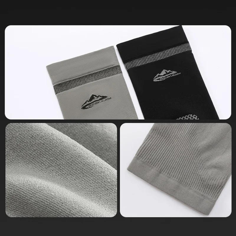 GOLOVEJOY HB39 1 Pair Summer Cycling Cooling Sleeves Sunscreen UV Protection Arm Sleeves - Grey