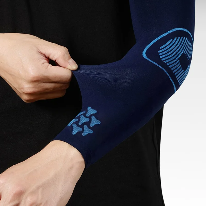 GOLOVEJOY Compressfit HB42 1 Pair Summer Cycling Cooling Sleeves Elastic Sun-proof Arm Sleeves - White