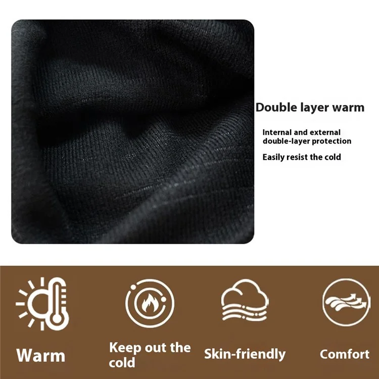 Letters Design Autumn Winter Thermal Knitted Beanie for Men Women Outdoor Windproof Cap - ANG-02