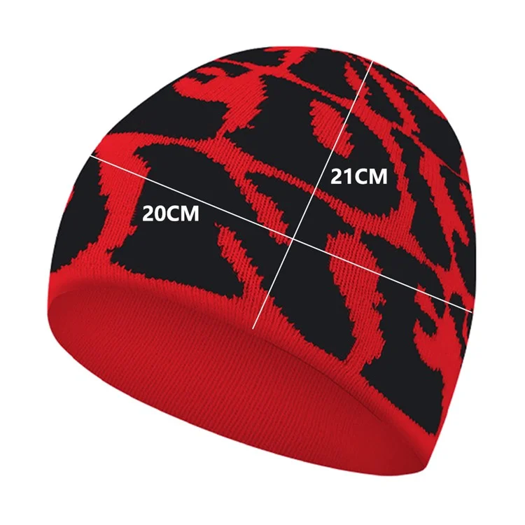 Letters Design Autumn Winter Thermal Knitted Beanie for Men Women Outdoor Windproof Cap - ANG-02