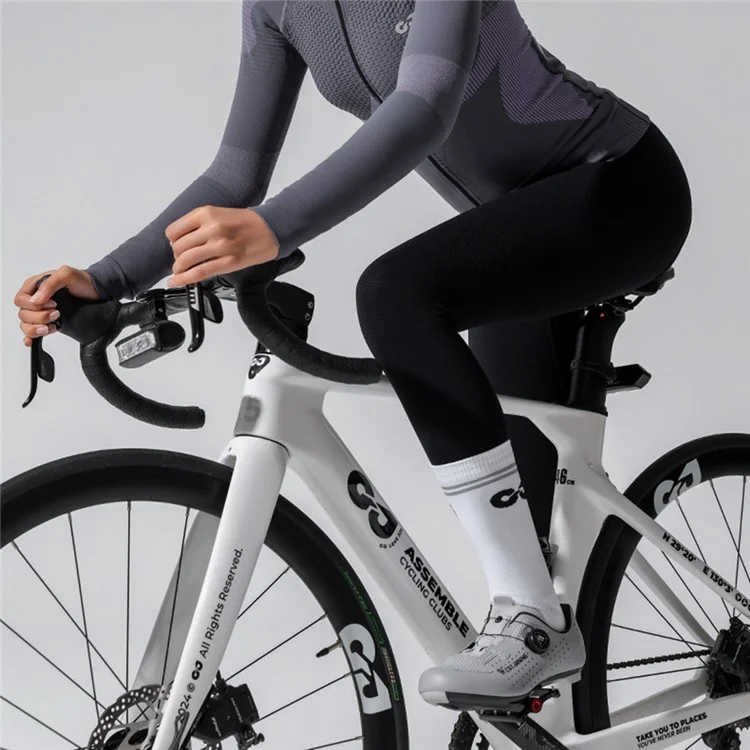 Calze da compressione per sport outdoor GOLOVEJOY DWZ11, traspiranti, tubo medio, per corsa e basket - Bianco / Taglia 35-39