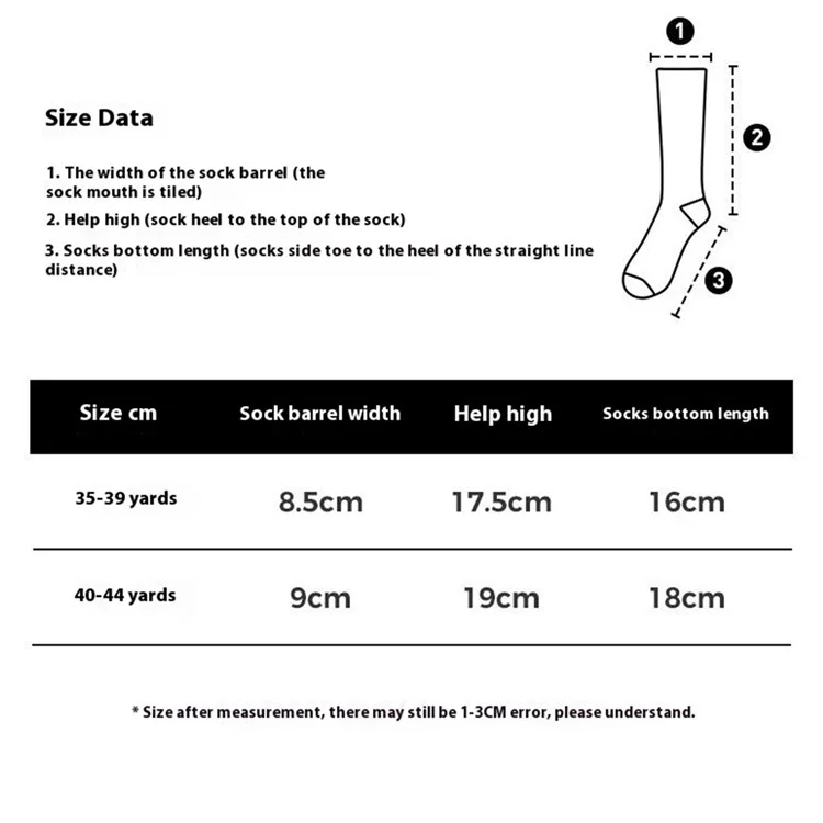 GOLOVEJOY DWZ12 Reflective Middle Tube Socks Outdoor Sports Compression Socks for Running Basketball - White  /  Size 35-39