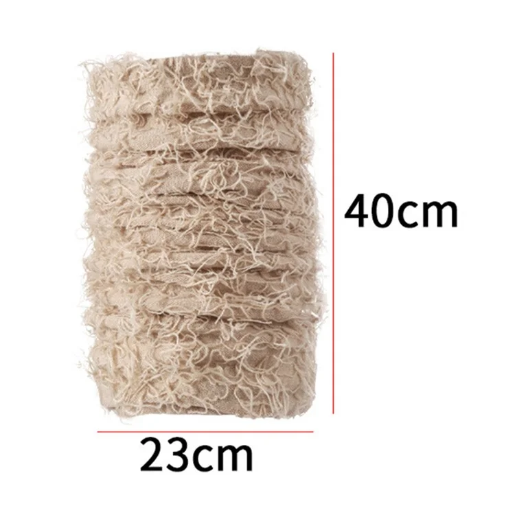 Winter Outdoor Skiing Thermal Neck Warmer Knitted Neck Gaiter with Fringes, 23x40cm - Grey+White