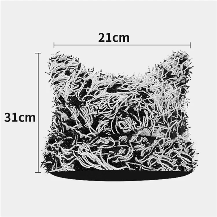 Winter cat ear beanie, double-layer, knitted, windproof, with ear protection, for outdoor use, cycling, warm hat - Style A