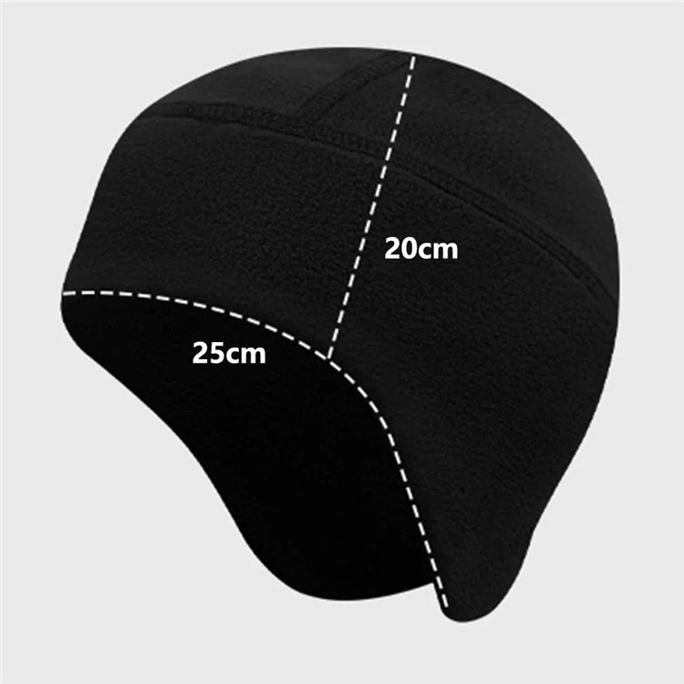 Winter Polar Fleece Hat Outdoor Cycling Skiing Motorcycle Ear Protection Windproof Cap - Lake Blue