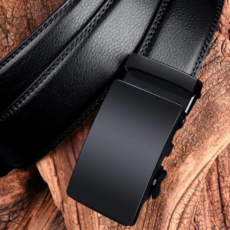 Ceinture en cuir véritable de 125 cm pour homme, style décontracté et professionnel, avec boucle en alliage