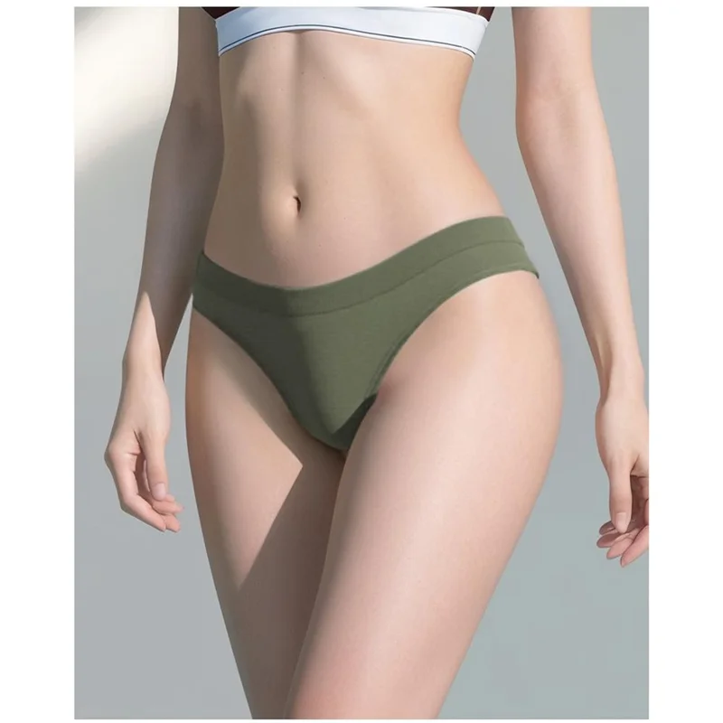 GOLOVEJOY NK03 For Women High Waist Sports Underwear Antibacterial Thongs Seamless Breathable Yoga Panties - Black L