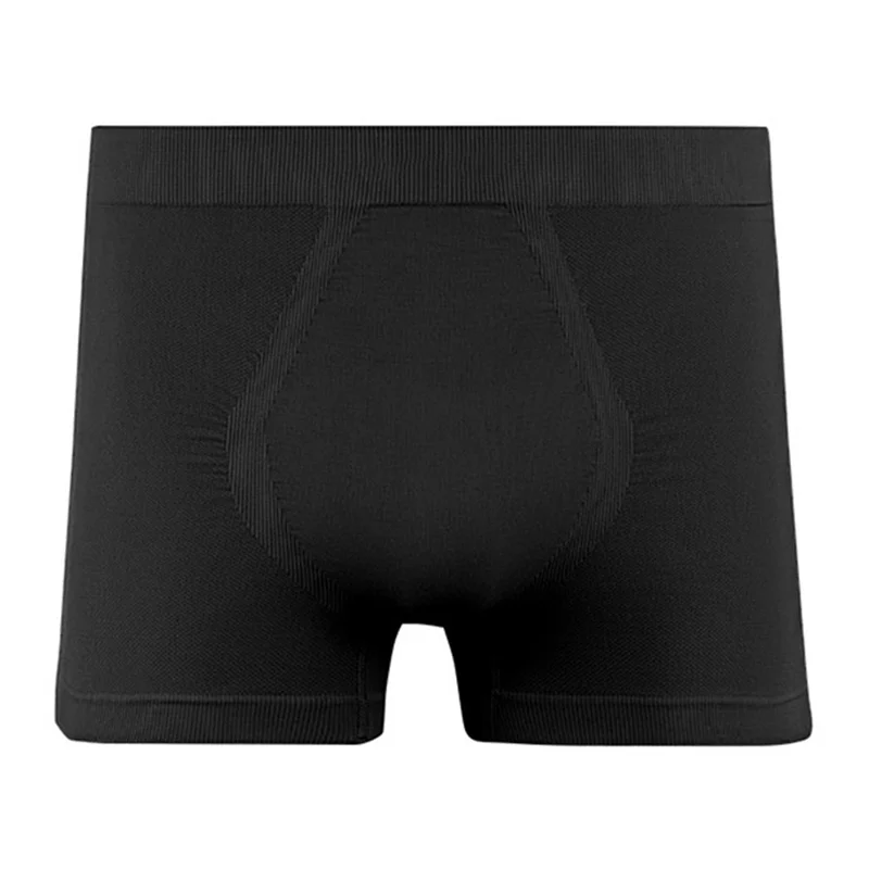 GOLOVEJOY NK05 Boxer Sportivi Uomo con Tasca 3D per Fitness e Ciclismo, Traspiranti - Nero / L