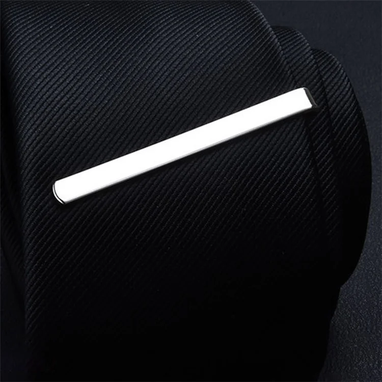 Z103 Copper Tie Clip Hombres Vestido Formal Camisa Tize Pin Corbatas Clip Ceremonia De Boda Accesorio - Z1030 Silver