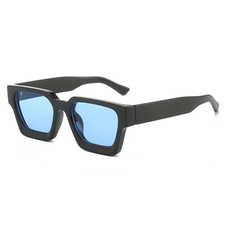 229402 Oversized Square Sunglasses for Men Women Retro Driving Glasses Shades Eyewear - Black / Blue