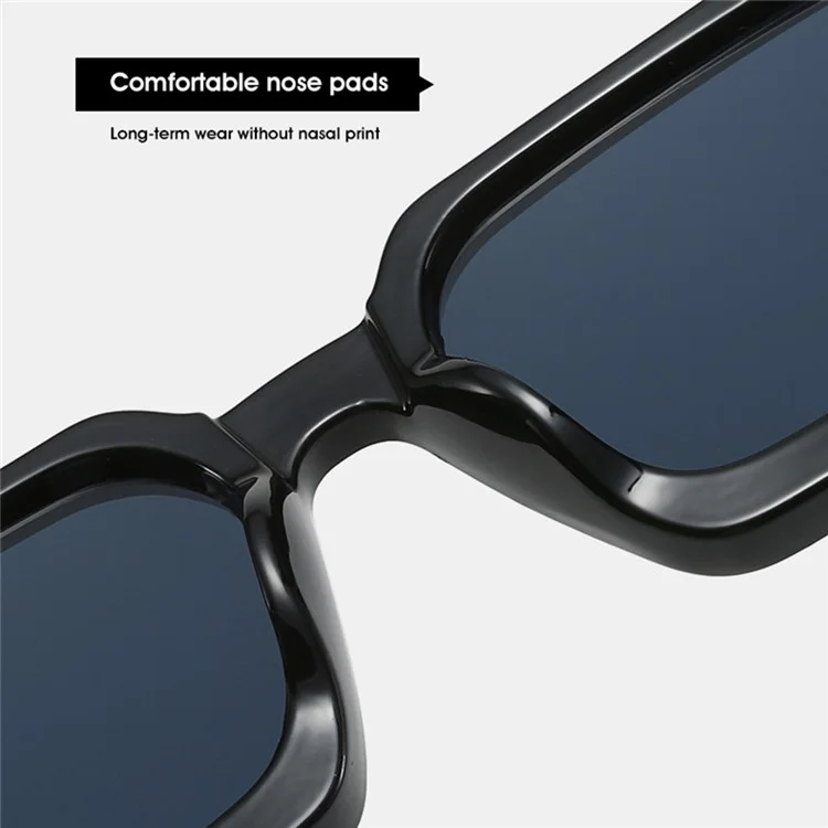 229402 Oversized Square Sunglasses for Men Women Retro Driving Glasses Shades Eyewear - Black / Blue