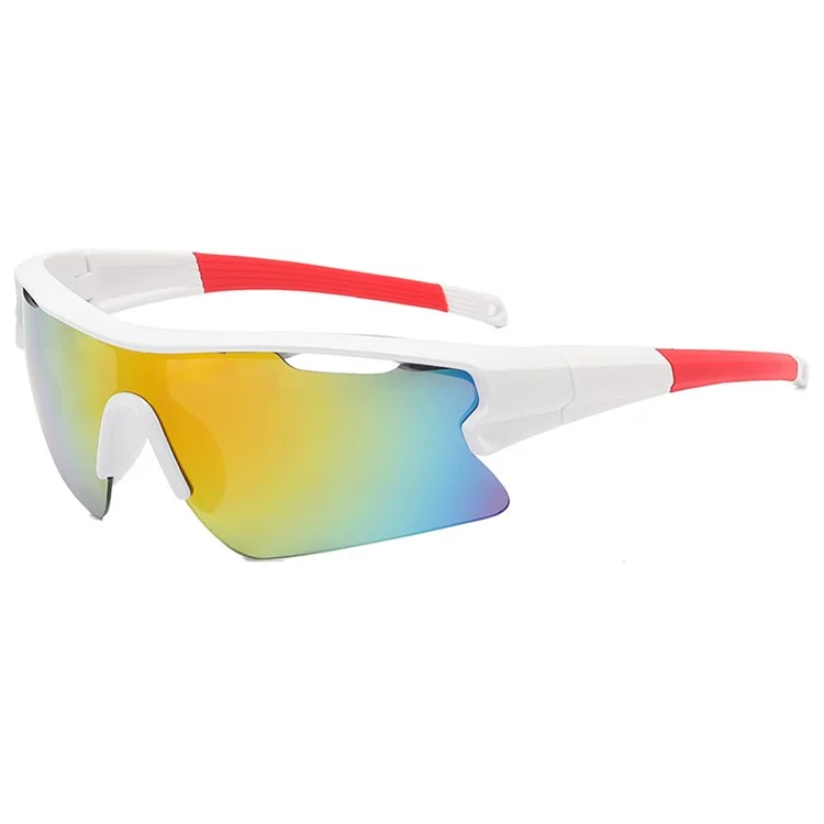 Gafas de sol ligeras para ciclismo al aire libre para mujer - Montura blanca / Película roja