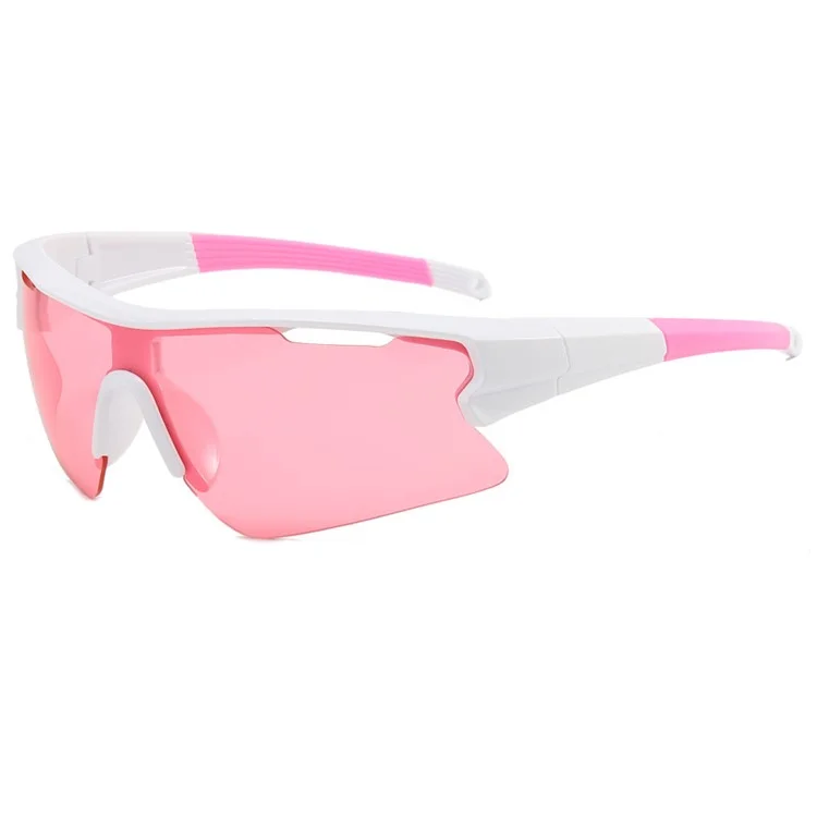 8310 Outdoor Cycling Lightweight Sunglasses for Women Sunglasses Wind-Proof Sports Glasses - White Frame / Pink