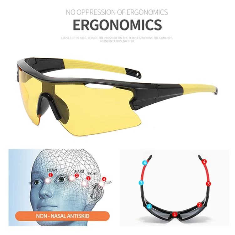 8310 Outdoor Cycling Lightweight Sunglasses for Women Sunglasses Wind-Proof Sports Glasses - White Frame / Pink