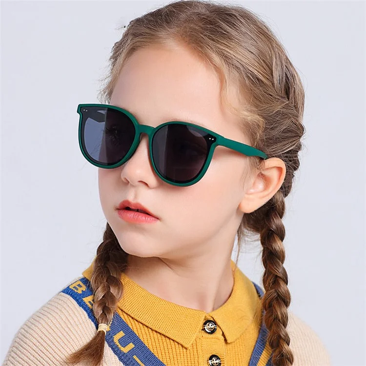Lunettes de soleil polarisées pour enfants de 3 à 10 ans, monture souple en TPEE, verres de soleil - Vert