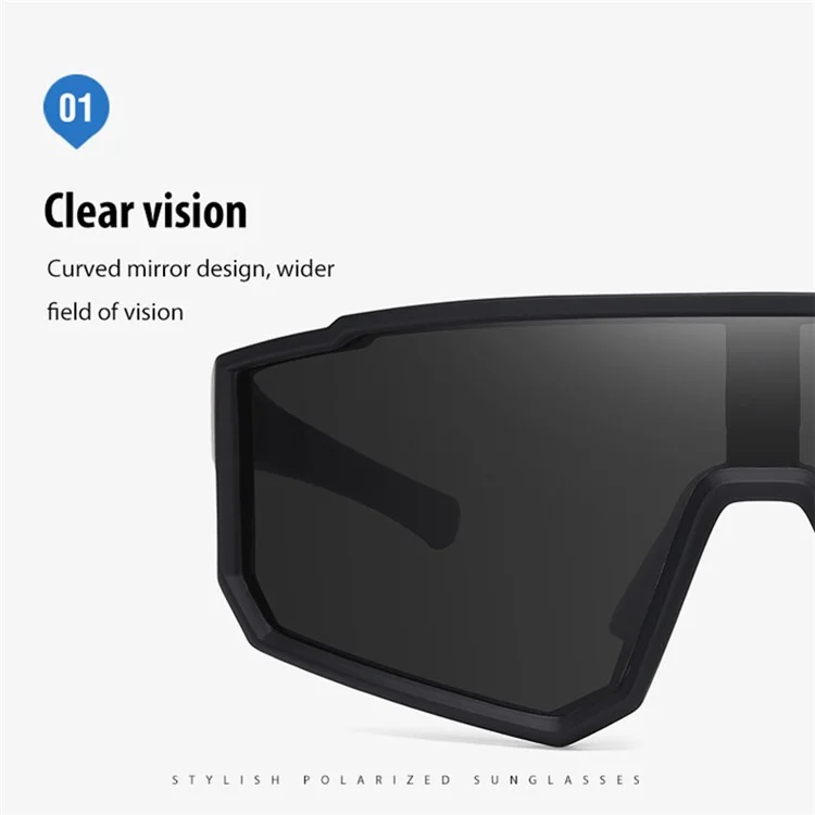 3058 Outdoor Sports PC Sunglasses Fashion Lightweight Polarized Sunglasses - Black / Orange Red