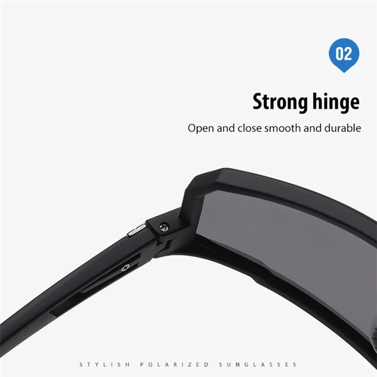 3058 Outdoor Sports PC Sunglasses Fashion Lightweight Polarized Sunglasses - Black / Orange Red